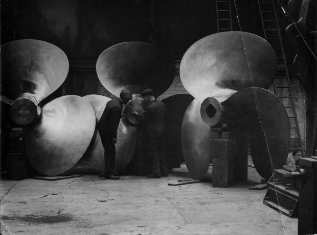 Glasgow Times: Propellers for Swedish warships being made in Yoker in 1936. Pic: Herald and Times
